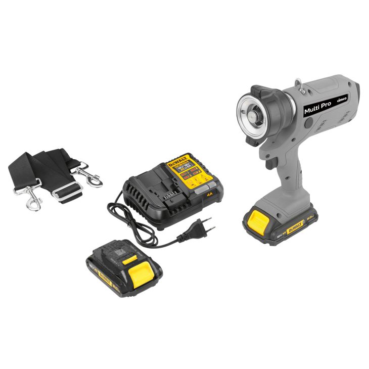 Multi Pro zonder pers- en snijkop, incl. oplader en 2x 18V/2Ah li-ionaccu’s, draagriem, in XL-BOXX