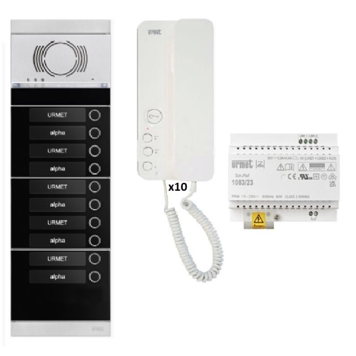 Kit audio10 appartements proprogrammé