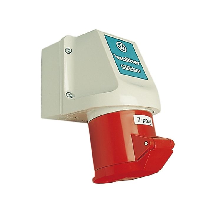 Wandstopcontact 32A 7P 400V 6h IP44