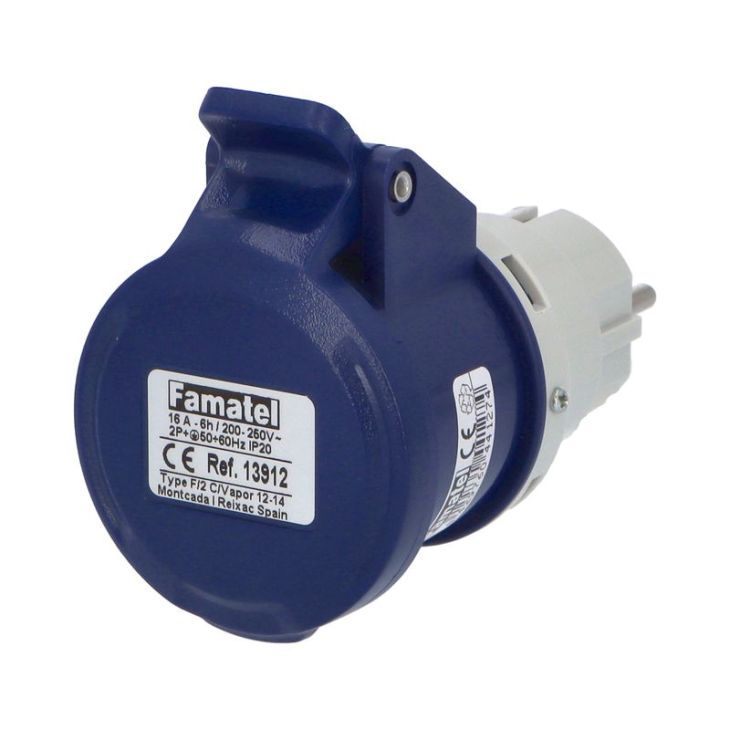 CEE adaptateur Fiche Male Mono - CEE 16A 3P 230V Fem.