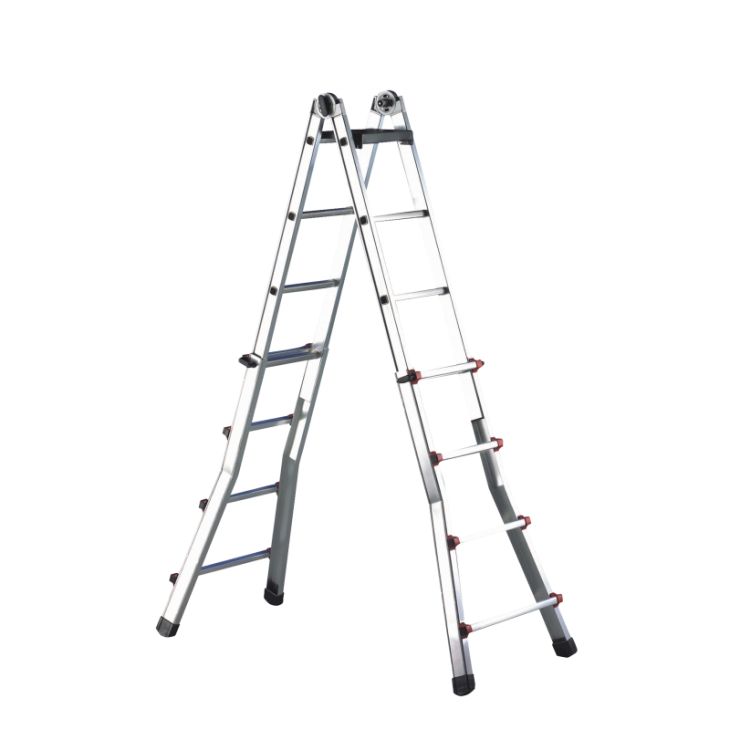 Telescoopladder aluminium, 2x6