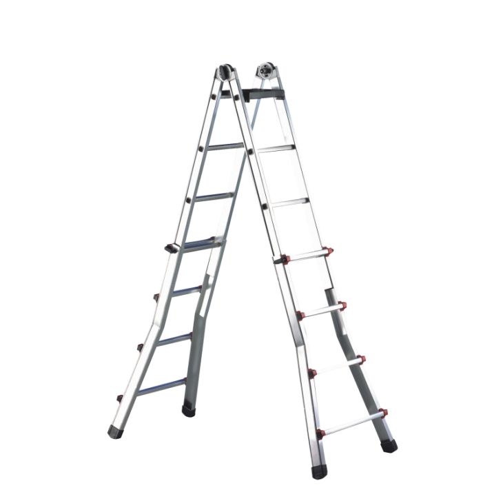 Telescoopladder aluminium, 2x8