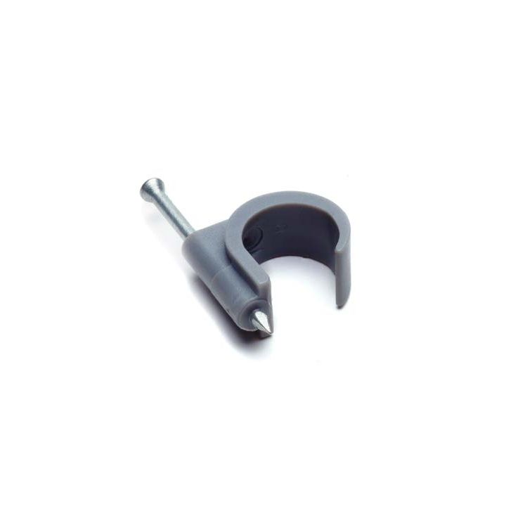Nagelklem ronde kabel grijs 8-10mm