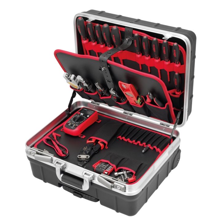 Coffret d'outillage trolley apprenti industrie  21 outils