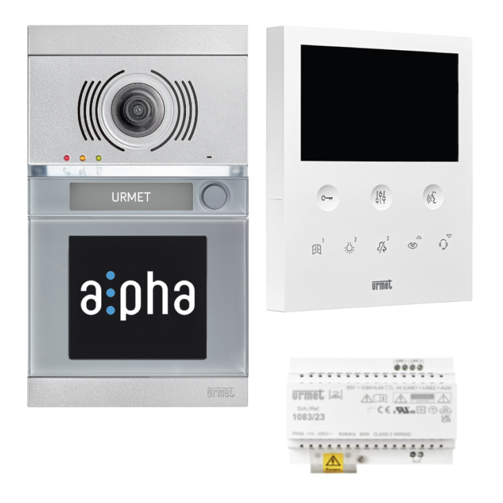 Kit vidéo maison unifamiliale préprogrammé  (front gris)
