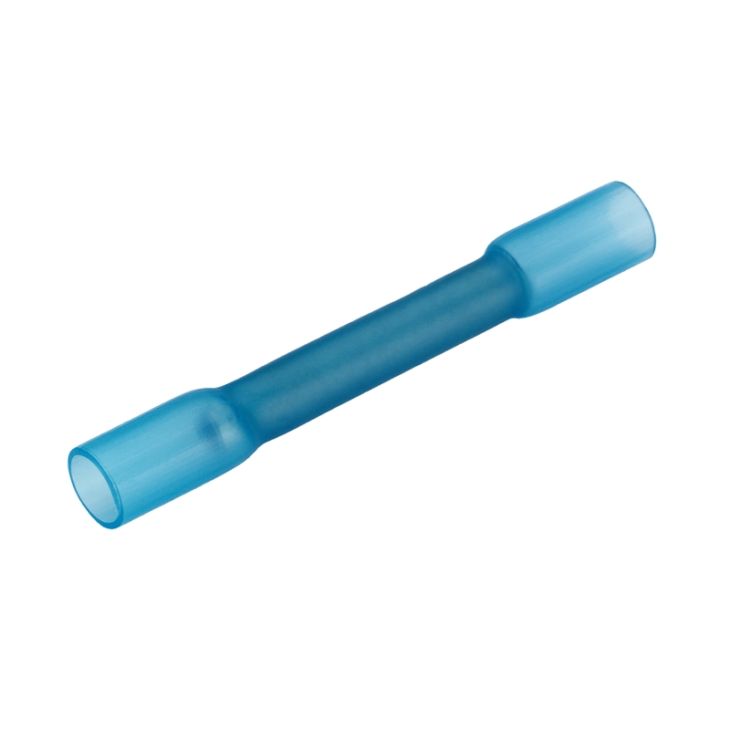 Stootverbinder met Krimpisolatie, verlengd, 1,5 - 2,5mm², blauw