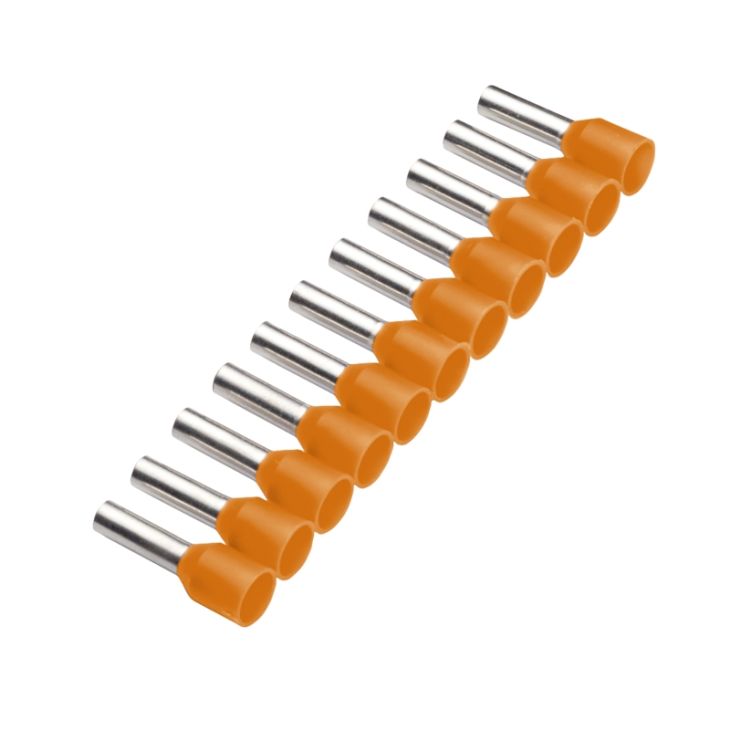 GeÏsoleerde Adereindhulzen op Strip, 0,5mm², oranje