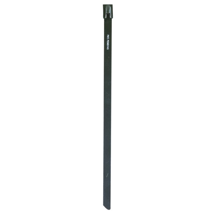 Kabelbinder RVS Staal met kabelbeschermingslaag 7,9 x 200mm, zwart