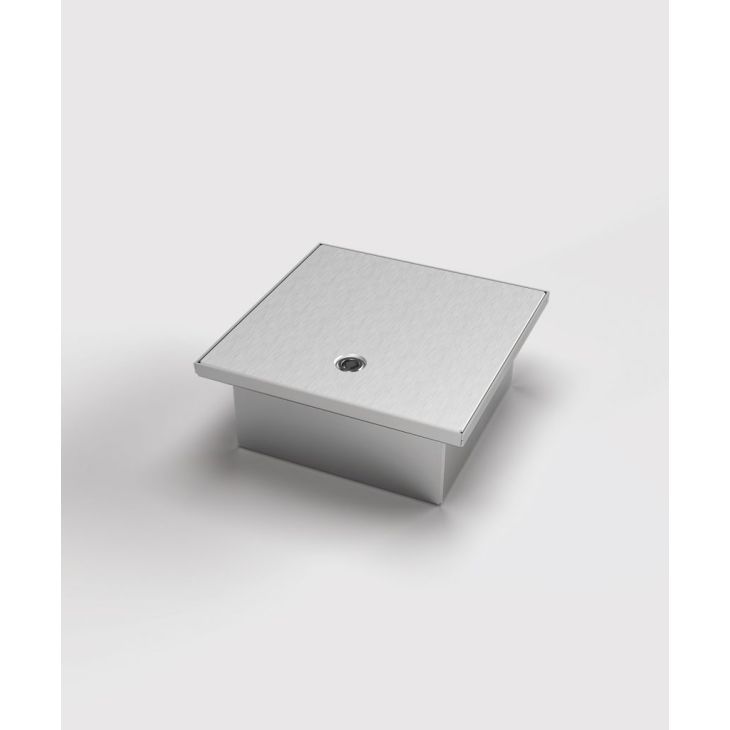 Boîte de sol 2003A - 3x UTE, inox - couvercle aveugle alu IP65