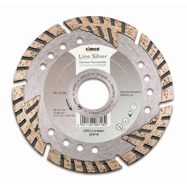 DIAMANT Doorslijpschijven line silver 135mm