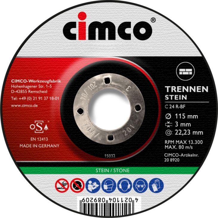 Disques à tronçonner Coridon pierre 115mm