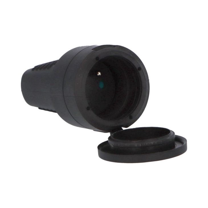 Fiche Femelle Caoutchouc Plein 2Pol+T IP44 avec Barcode
