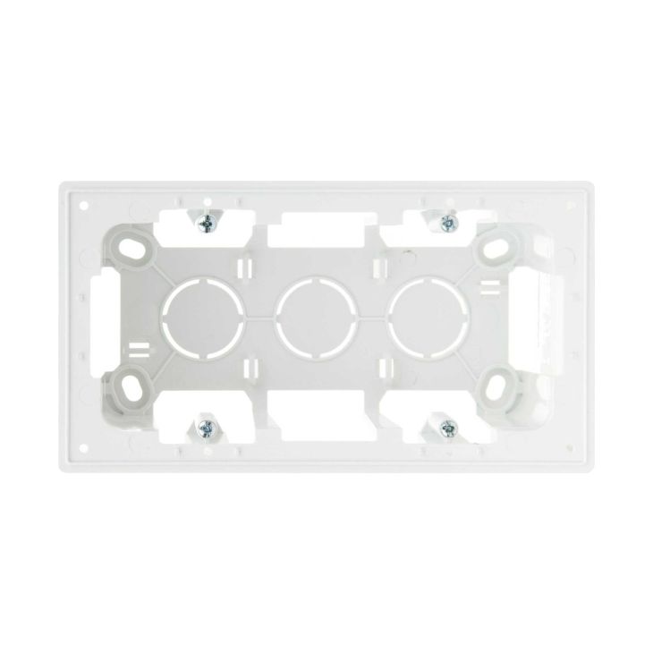 S24 Opbouwdoos voor 2 modules, afmetingen: 156x85mm, kleur: wit