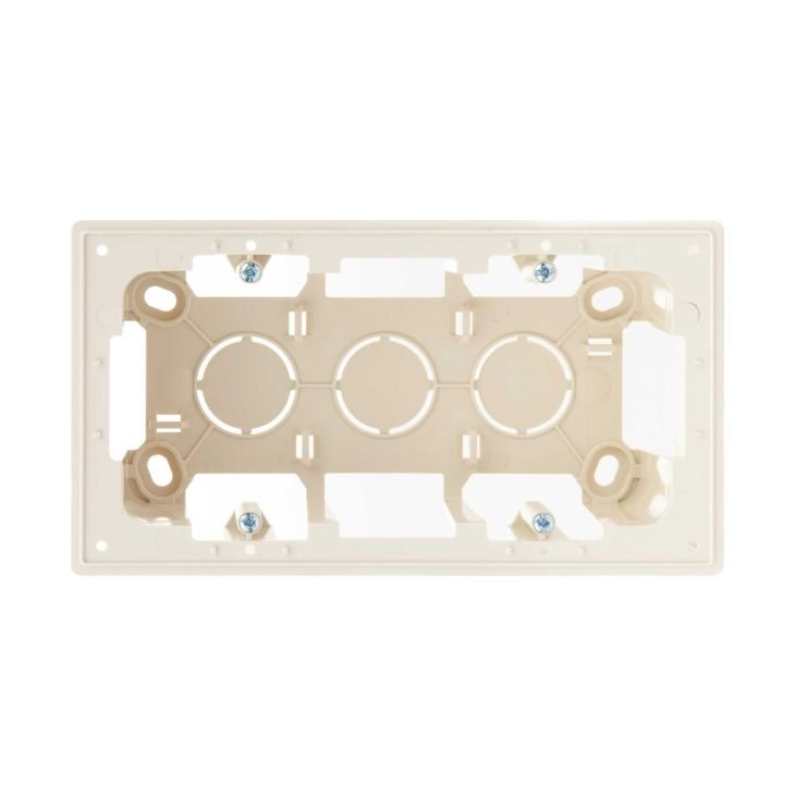 S24 Opbouwdoos voor 2 modules, afmetingen: 156x85mm, kleur: ivoor