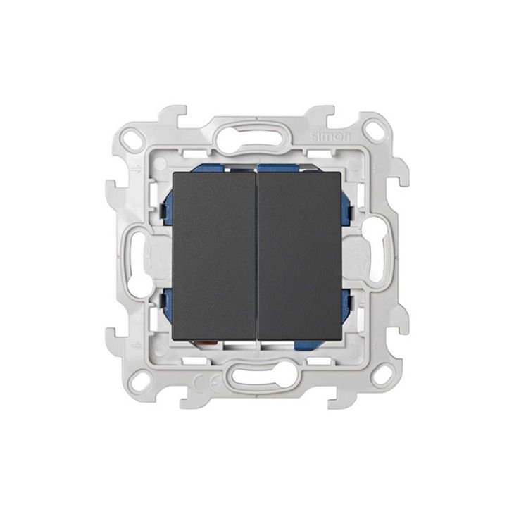 S24 Interrupteur double unipolaire, couleur: graphite