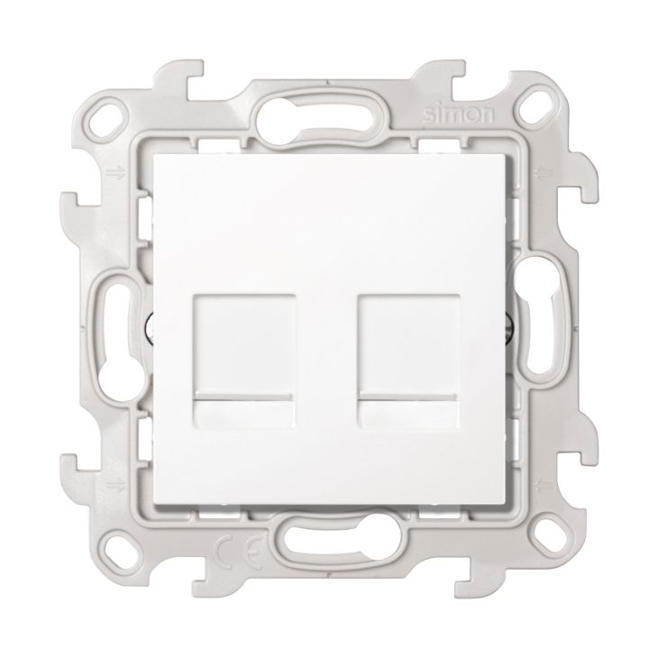 S24 Prise 2x RJ45, UTP Catégorie 6, couleur: blanc