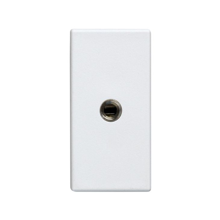 S27 Connect. Audio Mini-Jack + plaque étroite blanc
