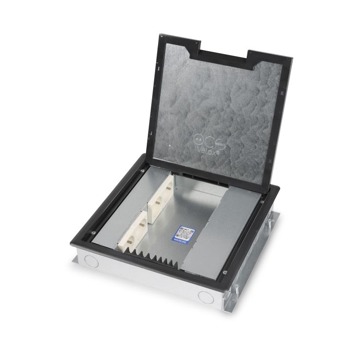 VELOX 2.0® 50mm  - klapdeksel met kunststof tapijtrand - 4x UTE + 4x leeg (uitsparing 45x45mm)