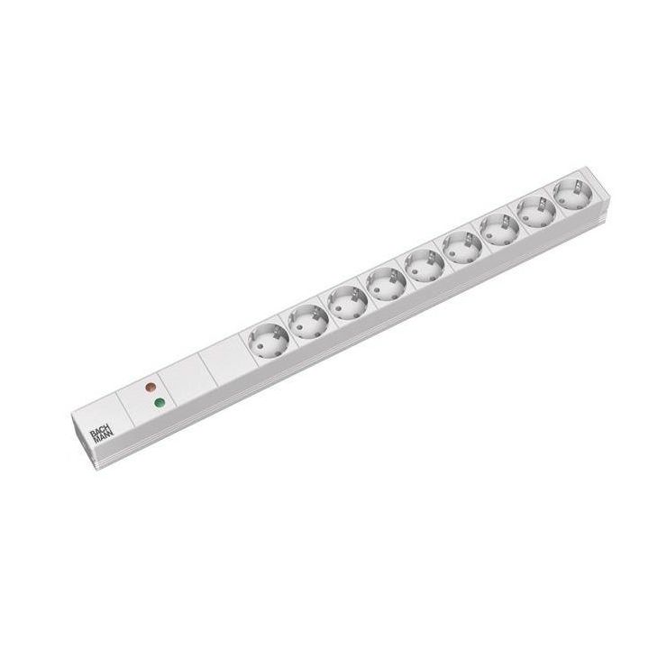 ALU 1U 9x Schuko 1x protection contre les surtensions