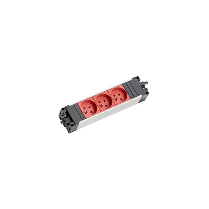 STEP ALU powerstrip 3 modulen 3x UTE rood GST18i3