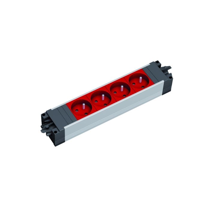 STEP ALU powerstrip 4 modules (4x UTE) rood GST18