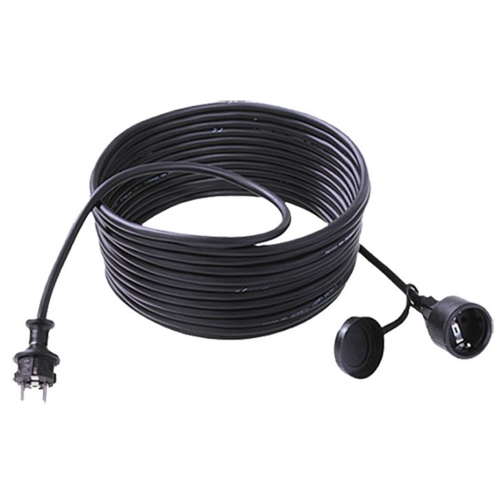 Werf- en werkplaatsmateriaal - Bachmann - Verlengsnoer HO7RN-F 3G1.5mm 5m zwart - 343.170