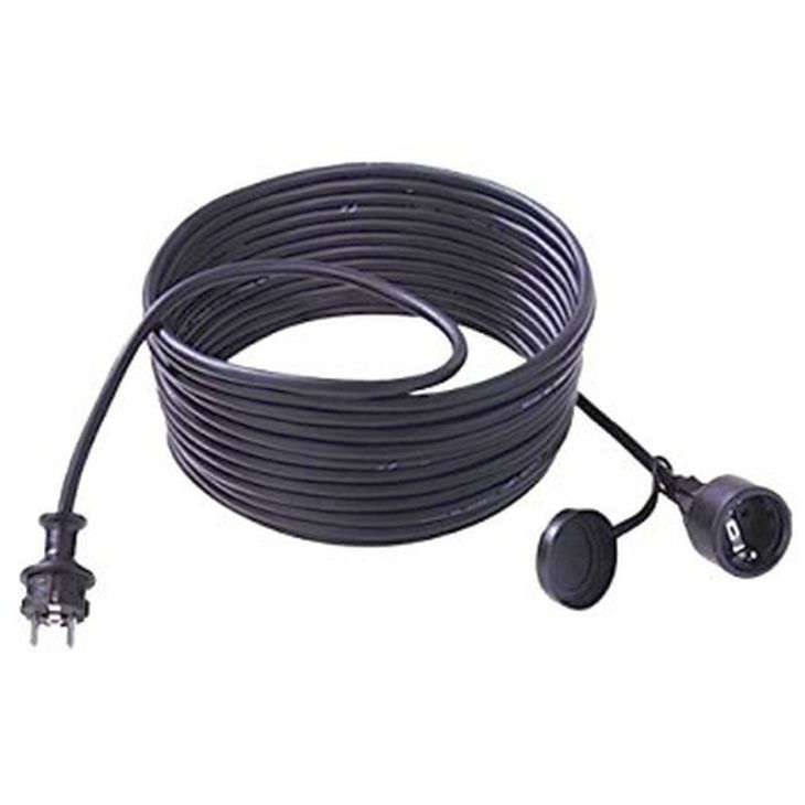 Werf- en werkplaatsmateriaal - Bachmann - Verlengsnoer HO5RR-F 3G1.5mm 25m zwart - 343.177