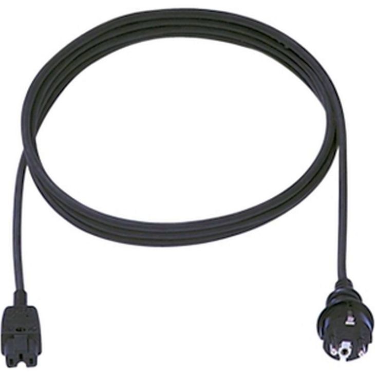 Aanzetsnoer H05VV-F 3G1mm², 2m 30/C15 zwart