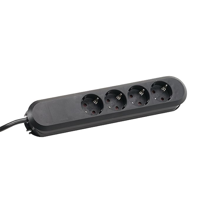 SMART 4x Stopcontacten met kabel 1,5m zwart (SHUKO)