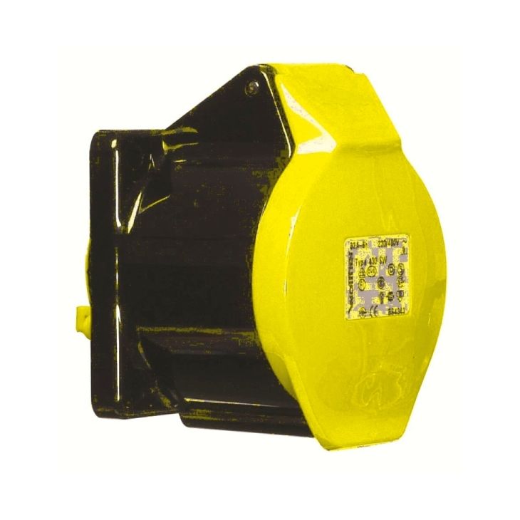 CEE Stopcontact recht 16A 3P 110V zwart