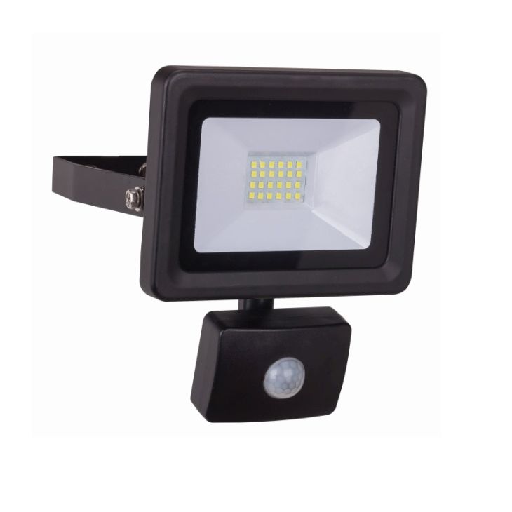 Optiline 20W LED-wandlamp met bewegingsmelder, 1800lm, 1m H07RNF 3G1 zonder stekker, IP44