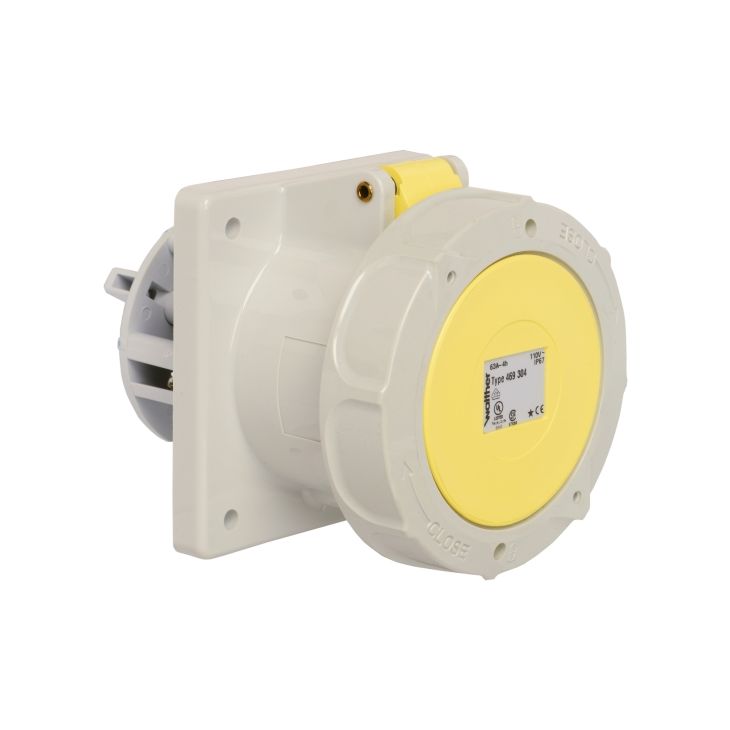 Inbouwdoos recht 63A 3P 110V 4h IP67