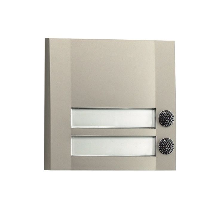 DOMOLUX DUO SIM / SW 2152 Sonnette en saillie + plaque signalétique, argent mat