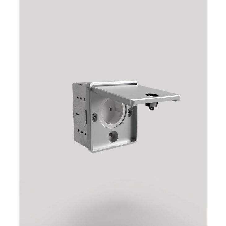 Prise murale 5501A - 1 module (1x UTE), Alu EV1