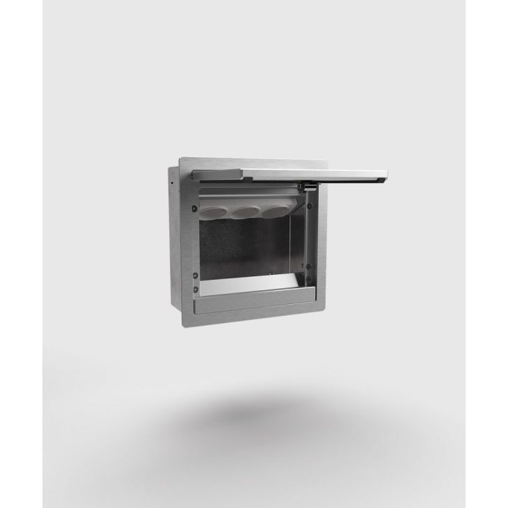 Prise murale 5503A - 3 modules (2x UTE + 2x CAT6a), Alu EV1