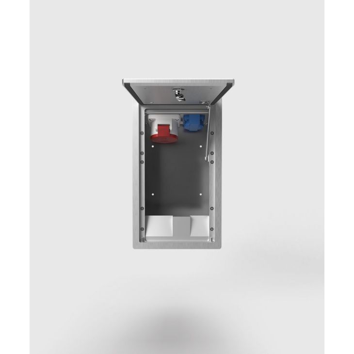 Prise murale 5511A - 2 modules (1x UTE + 1x CEE 5/16A 400V), Alu EV1