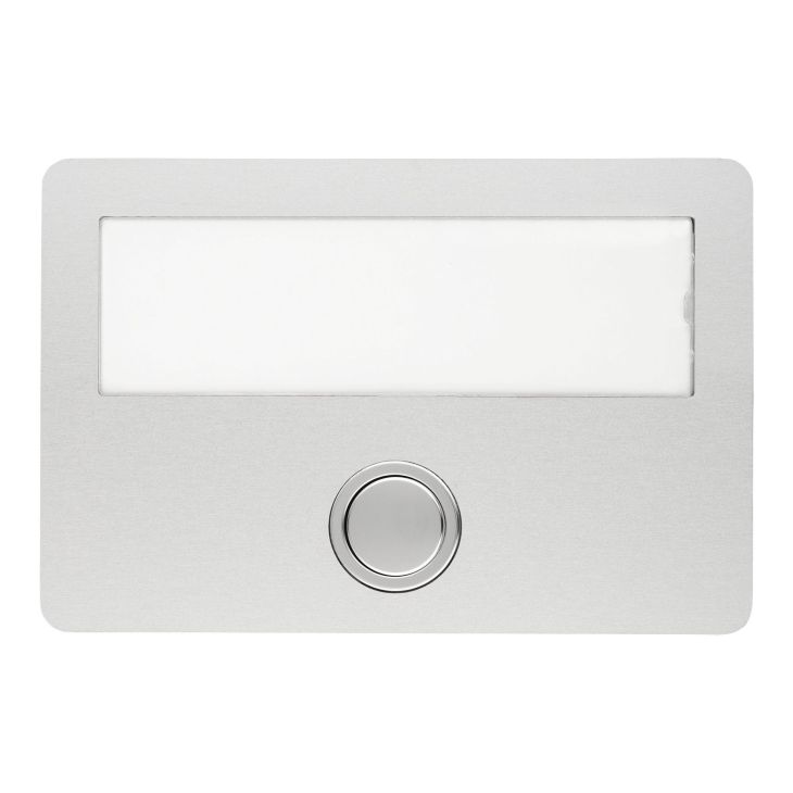 ETA 641 - Drukknop voor deurbel met naamplaat en LED verlichting, aluminium 
