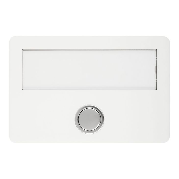 ETA 642 - Drukknop voor deurbel met naamplaat en LED verlichting, wit