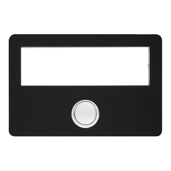 ETA 643 - Drukknop voor deurbel met naamplaat en LED verlichting, zwart