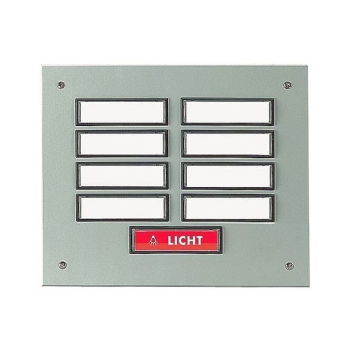 ETA 845 EV1 Deurbel 2x4 knoppen + 1 lichtknop uit alu (geanodiseerd) EV1