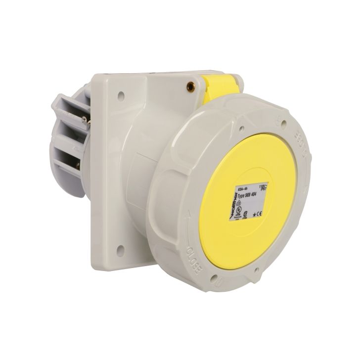 Inbouwdoos schuin 63A 4P 110V 4h IP67