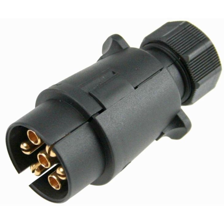 Fiches, interrupteurs et prises de courant - Schwabe - Caravan fiche 7 pôles 12V, noir - 60462