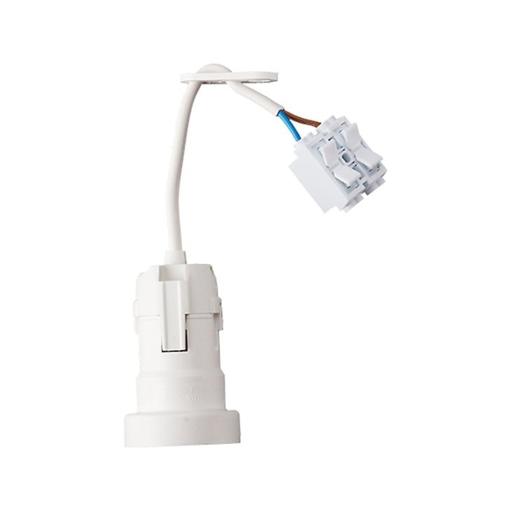 Prise pour zones de construction, plastique, blanc, avec câble 0,2m