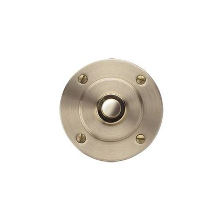 TORK 2060 Bouton-poussoir rond en saillie en laiton brossé, 12 V AC / DC max.