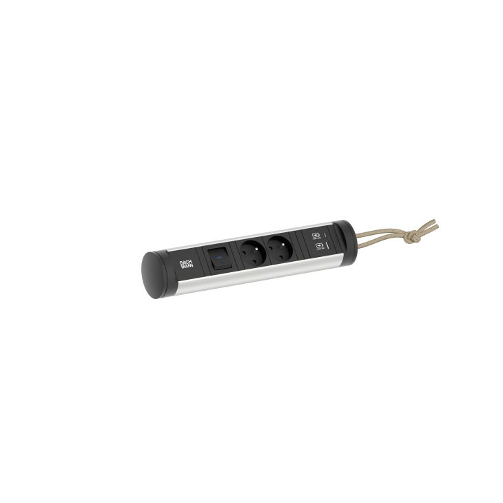 CYCLE Loop 2x UTE, 1x interrupteur, 1x USB A&C Charger 2,5m H05Z1Z1 3G 1,5mm² CEE7/7 plug