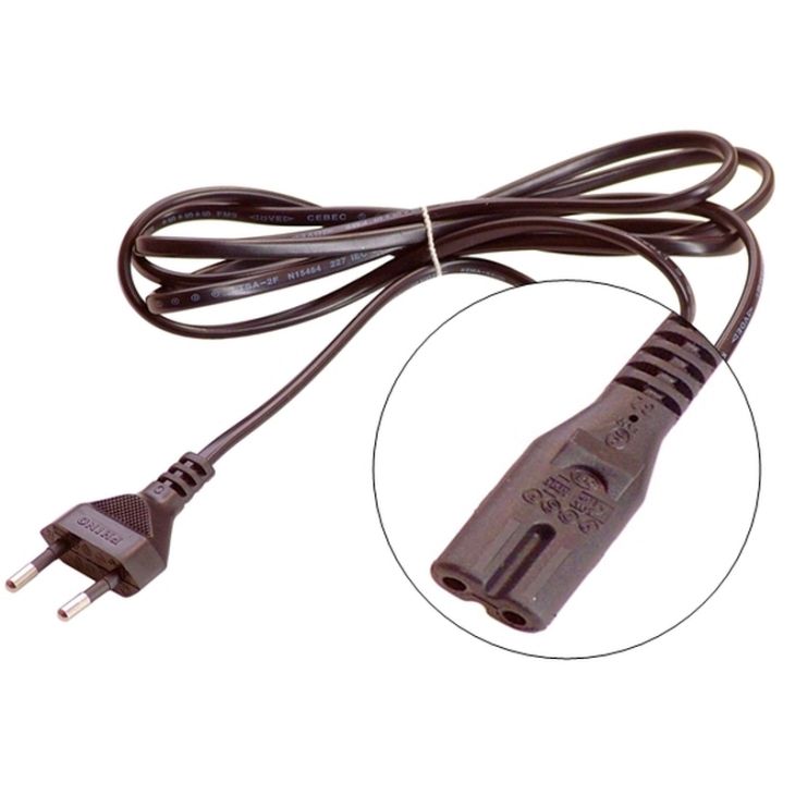 Câble de connexion Radio/TV 1.5M H03VVH2-F 2X0.75 noir