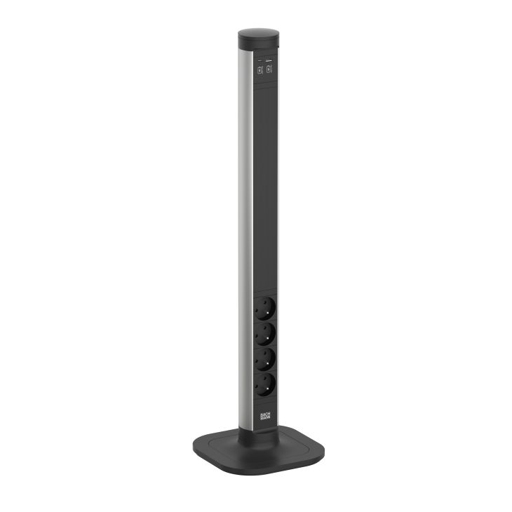 CYCLE Pole L 4x UTE, 1x USB A&C Charger 2,5m H05Z1Z1 3G 1,5mm² CEE7/7 plug