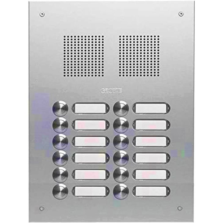 TS 787 deurplaat alu. EV1 2x6 drukknoppen 240x320x2,5mm