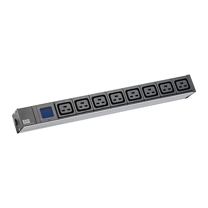 BN0500 19" 1U power strip met geïntegreerde vermogensmeting