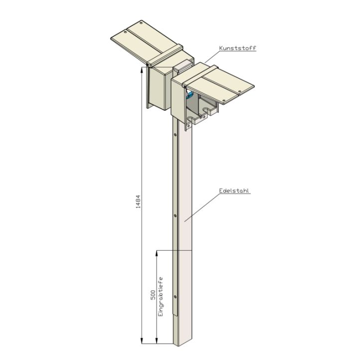 Stopcontact kolom CS-Ku 4